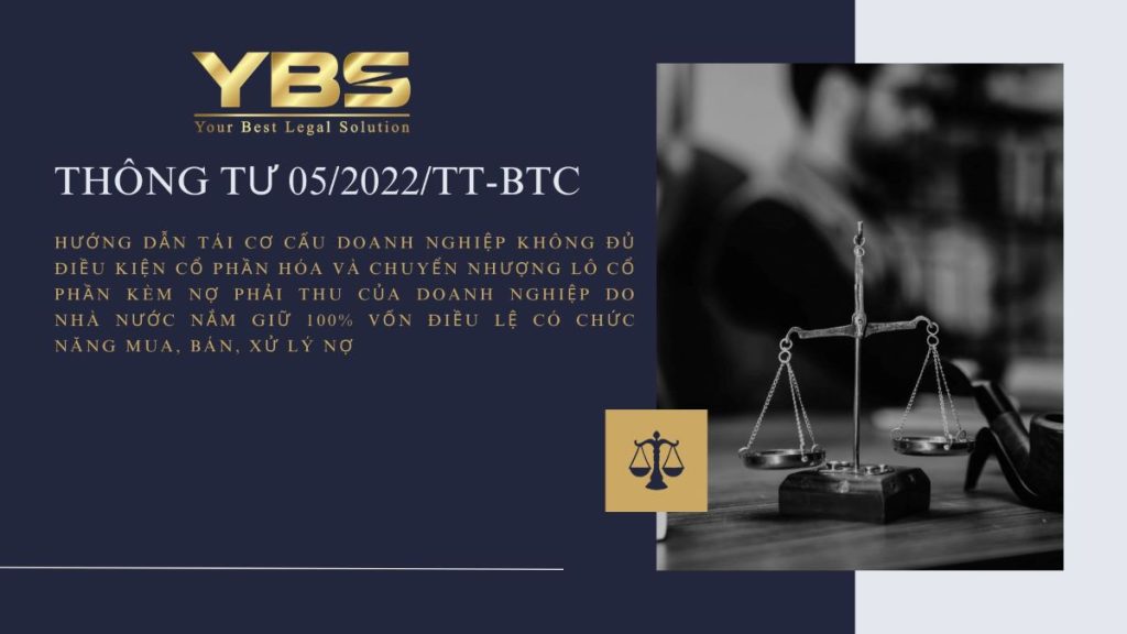 Thông Tư 05/2022/tt Btc Hướng Dẫn Tái Cơ Cấu Doanh Nghiệp Không đủ điều Kiện Cổ Phần Hóa Và Chuyển Nhượng Lô Cổ Phần Kèm Nợ Phải Thu Của Doanh Nghiệp Do Nhà Nước Nắm Giữ 100% Vốn điều Lệ Có Chức Năng Mua, Bán, Xử Lý Nợ
